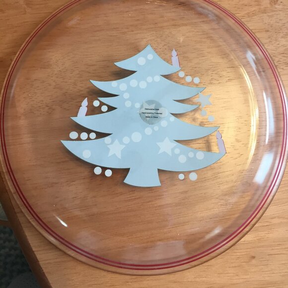 SET OF 8 DESERT/SALAD HOLIDAY PLATES. 8" - Picture 3 of 3
